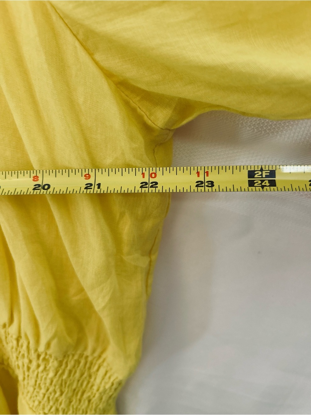 Plus size 2X Draper James Yellow boho midi dress with elastic waist and pockets. - Picture 9 of 10